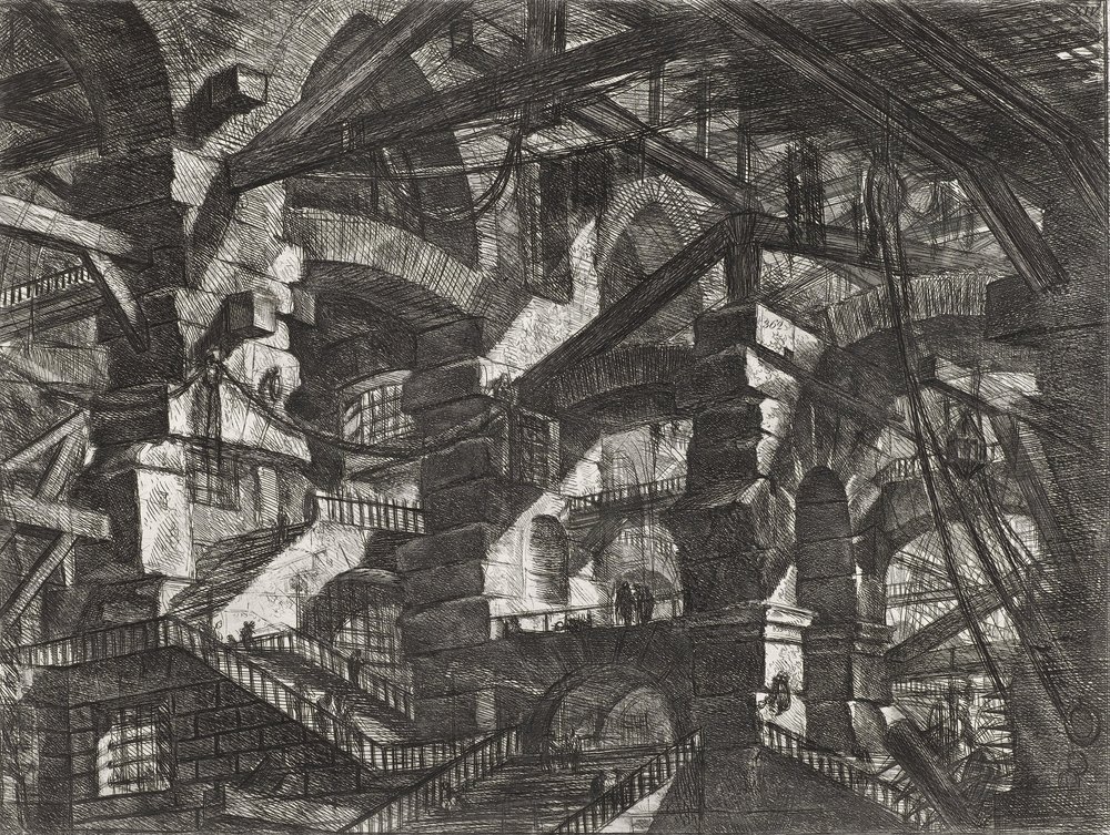 IsaCélini 『Scène de genre 』lithograph Giovanni Battista Piranesi - The Monumental Tablet, from